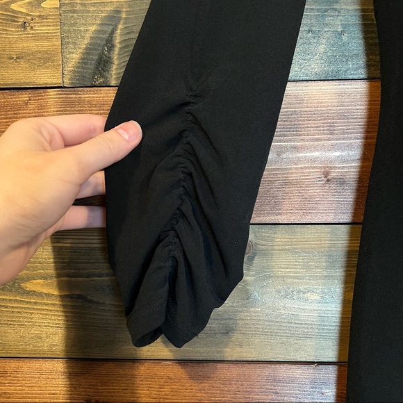 Deep Black Mini Zipper Sheath Dress | JM Collection - Picture 4 of 5